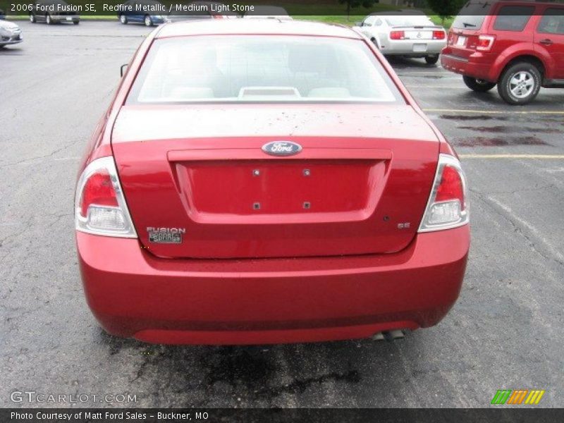Redfire Metallic / Medium Light Stone 2006 Ford Fusion SE