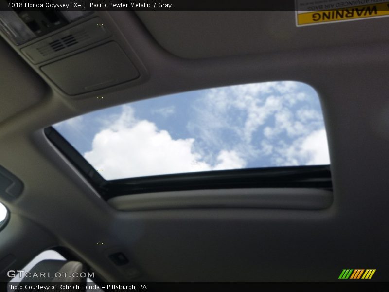 Pacific Pewter Metallic / Gray 2018 Honda Odyssey EX-L