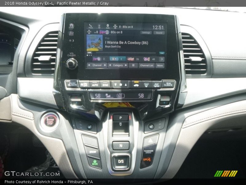 Pacific Pewter Metallic / Gray 2018 Honda Odyssey EX-L