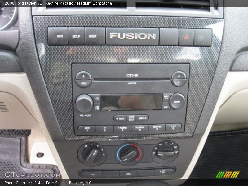 Redfire Metallic / Medium Light Stone 2006 Ford Fusion SE