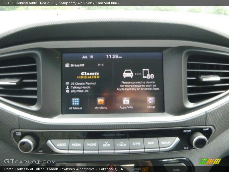 Symphony Air Silver / Charcoal Black 2017 Hyundai Ioniq Hybrid SEL