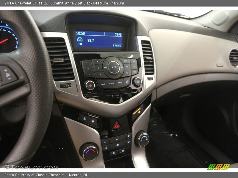 Summit White / Jet Black/Medium Titanium 2014 Chevrolet Cruze LS
