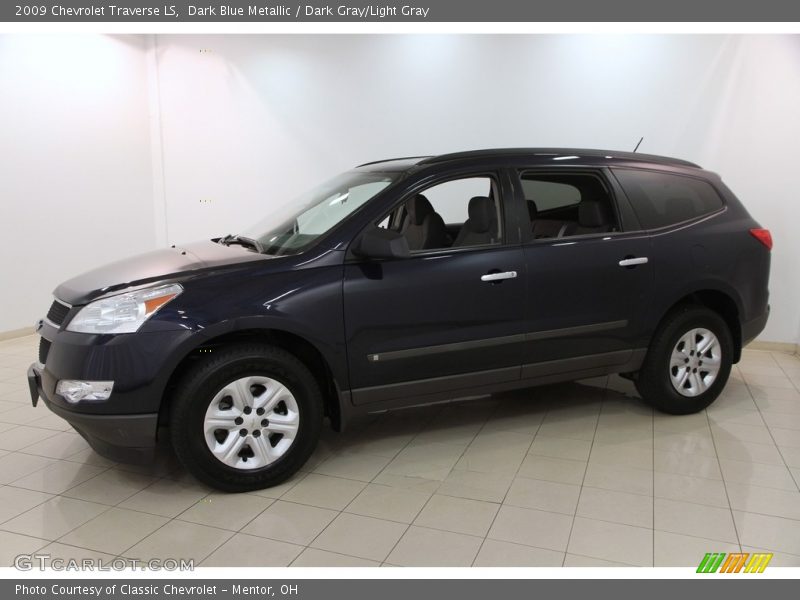 Dark Blue Metallic / Dark Gray/Light Gray 2009 Chevrolet Traverse LS