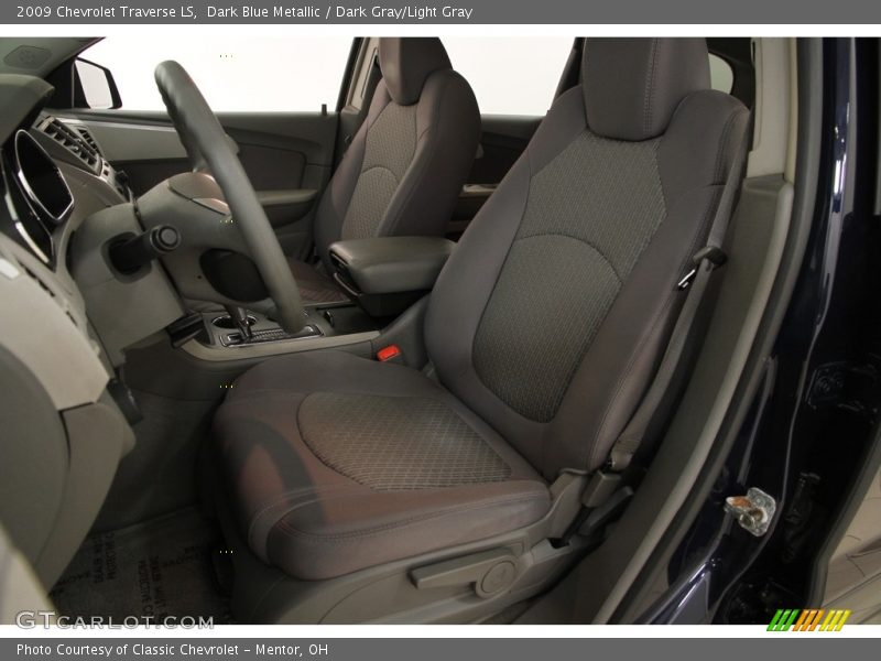 Dark Blue Metallic / Dark Gray/Light Gray 2009 Chevrolet Traverse LS