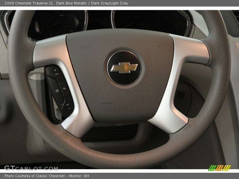 Dark Blue Metallic / Dark Gray/Light Gray 2009 Chevrolet Traverse LS