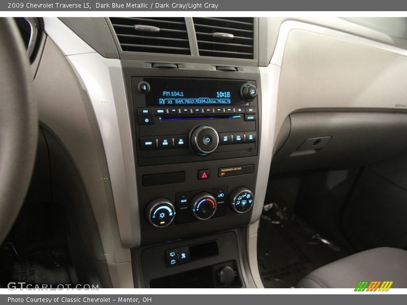 Dark Blue Metallic / Dark Gray/Light Gray 2009 Chevrolet Traverse LS