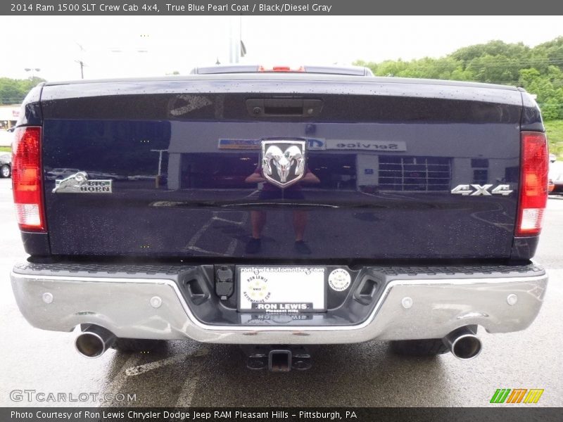 True Blue Pearl Coat / Black/Diesel Gray 2014 Ram 1500 SLT Crew Cab 4x4