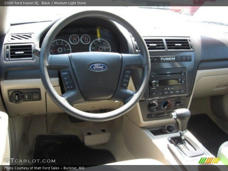 Black / Medium Light Stone 2006 Ford Fusion SE