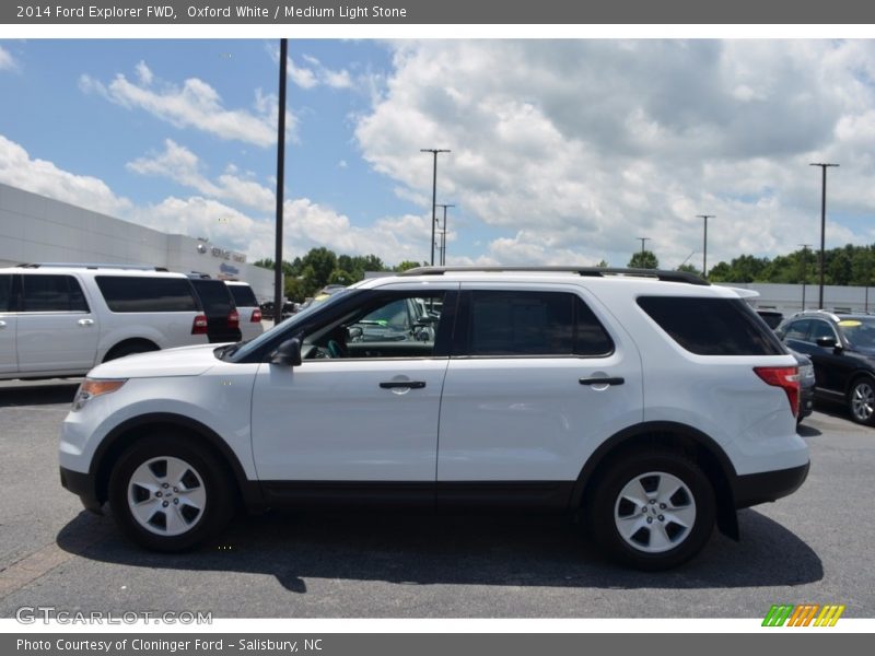 Oxford White / Medium Light Stone 2014 Ford Explorer FWD