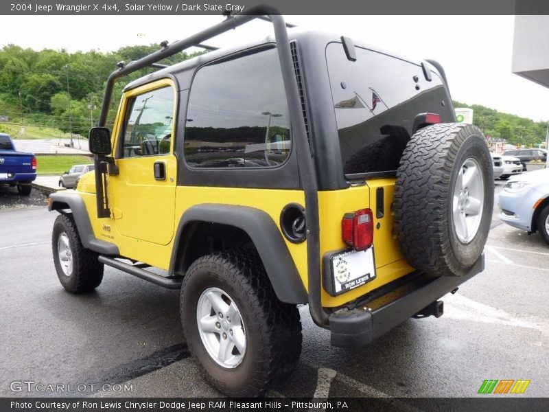 Solar Yellow / Dark Slate Gray 2004 Jeep Wrangler X 4x4