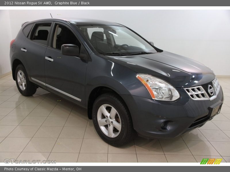 Graphite Blue / Black 2012 Nissan Rogue SV AWD