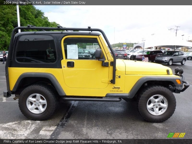 Solar Yellow / Dark Slate Gray 2004 Jeep Wrangler X 4x4