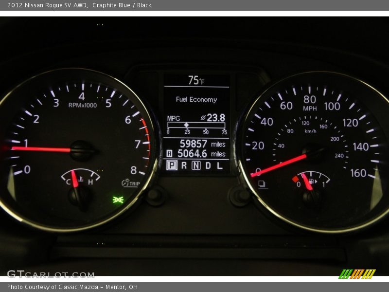 Graphite Blue / Black 2012 Nissan Rogue SV AWD