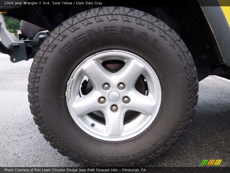 Solar Yellow / Dark Slate Gray 2004 Jeep Wrangler X 4x4