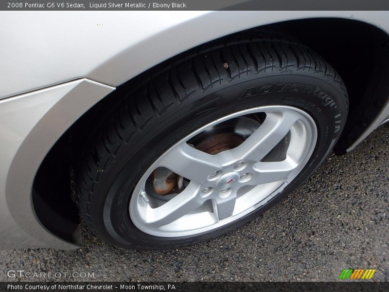 Liquid Silver Metallic / Ebony Black 2008 Pontiac G6 V6 Sedan