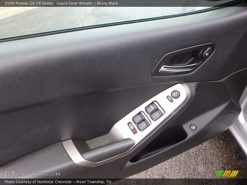Liquid Silver Metallic / Ebony Black 2008 Pontiac G6 V6 Sedan
