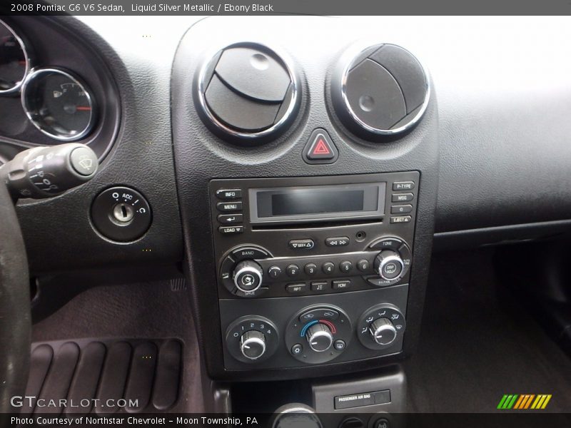 Liquid Silver Metallic / Ebony Black 2008 Pontiac G6 V6 Sedan