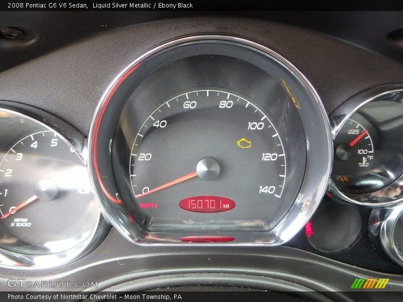 Liquid Silver Metallic / Ebony Black 2008 Pontiac G6 V6 Sedan