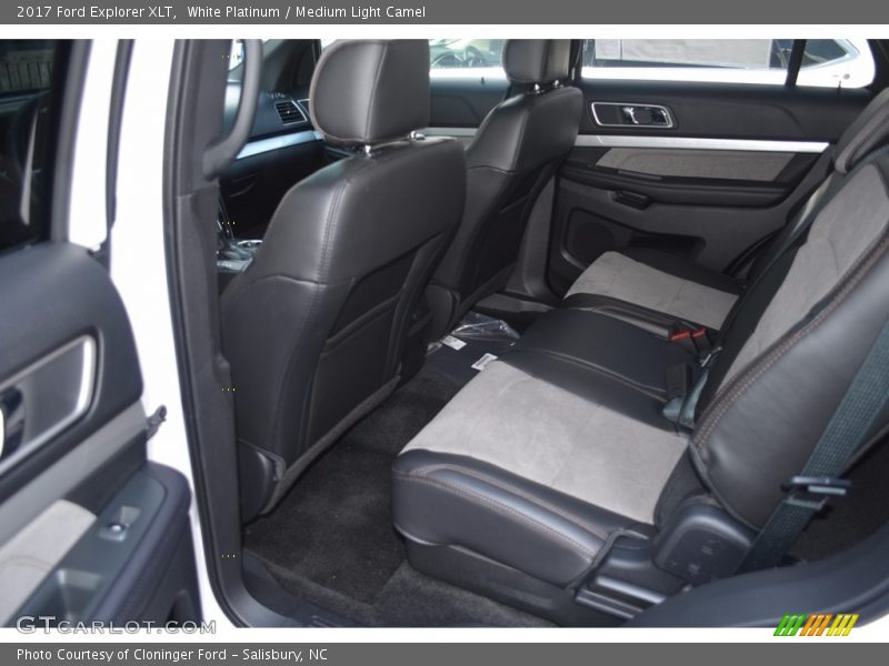 White Platinum / Medium Light Camel 2017 Ford Explorer XLT