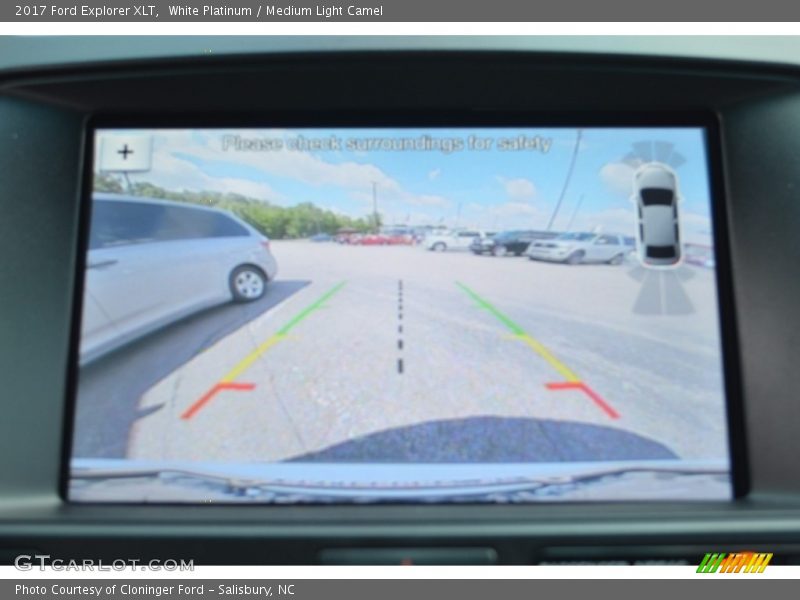 White Platinum / Medium Light Camel 2017 Ford Explorer XLT