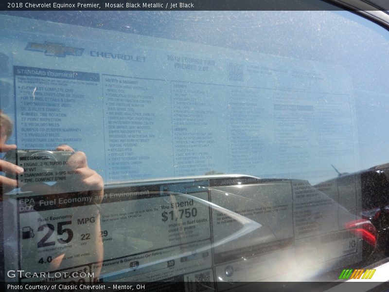 Mosaic Black Metallic / Jet Black 2018 Chevrolet Equinox Premier