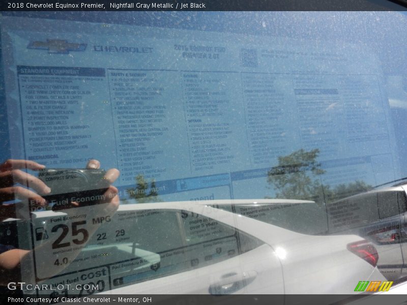 Nightfall Gray Metallic / Jet Black 2018 Chevrolet Equinox Premier