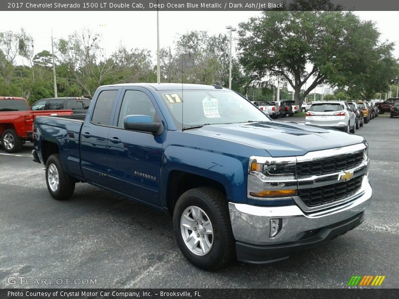 Deep Ocean Blue Metallic / Dark Ash/Jet Black 2017 Chevrolet Silverado 1500 LT Double Cab