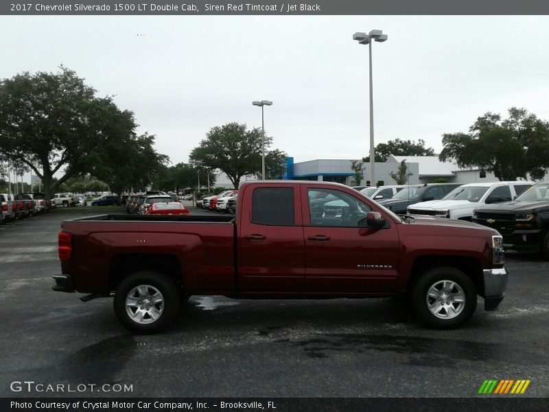 Siren Red Tintcoat / Jet Black 2017 Chevrolet Silverado 1500 LT Double Cab