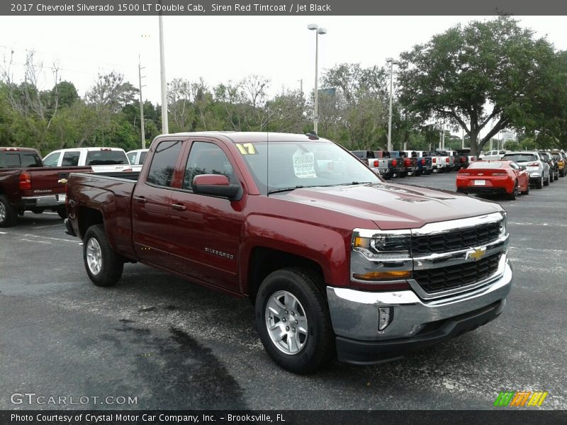 Siren Red Tintcoat / Jet Black 2017 Chevrolet Silverado 1500 LT Double Cab