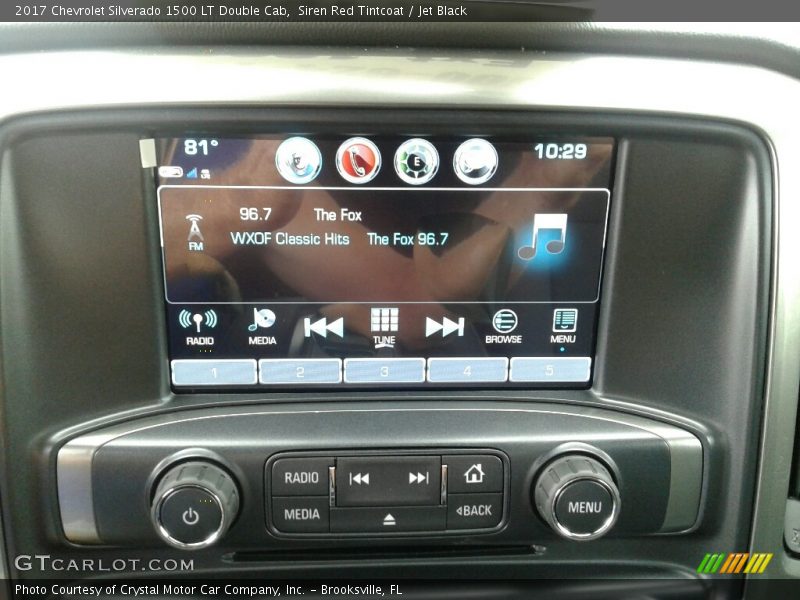 Siren Red Tintcoat / Jet Black 2017 Chevrolet Silverado 1500 LT Double Cab