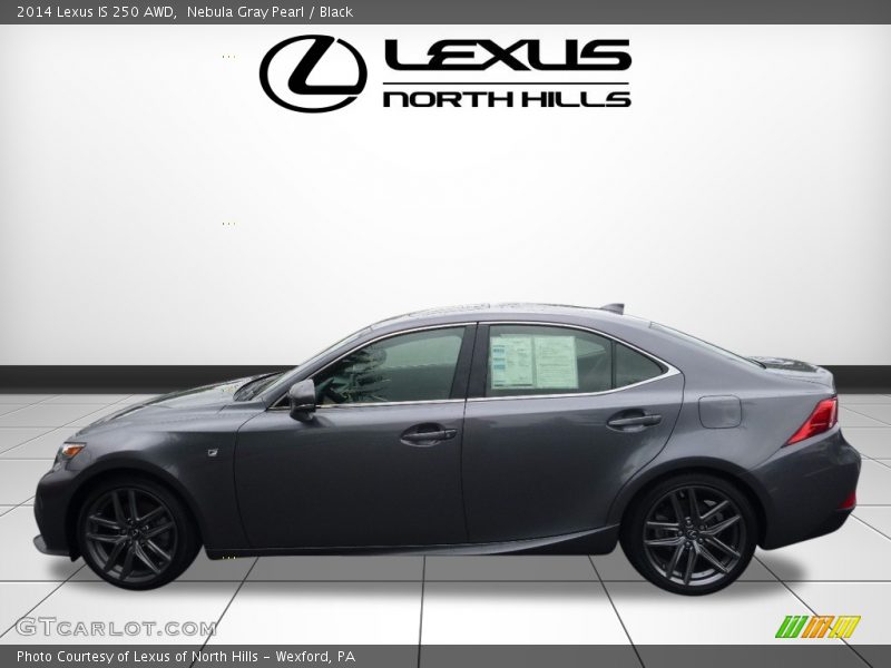 Nebula Gray Pearl / Black 2014 Lexus IS 250 AWD