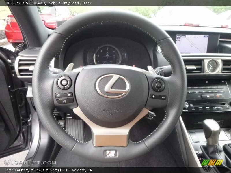 Nebula Gray Pearl / Black 2014 Lexus IS 250 AWD