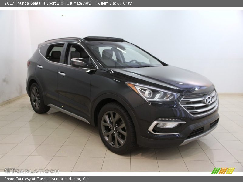 Twilight Black / Gray 2017 Hyundai Santa Fe Sport 2.0T Ulitimate AWD