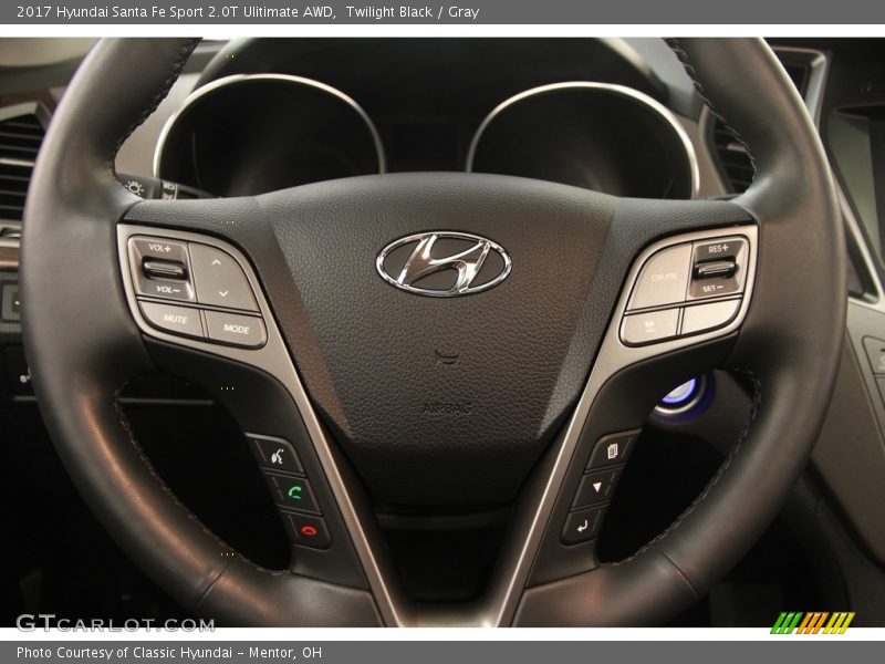 Twilight Black / Gray 2017 Hyundai Santa Fe Sport 2.0T Ulitimate AWD
