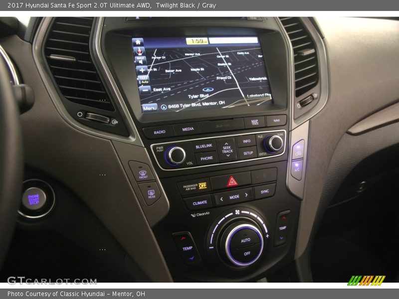 Twilight Black / Gray 2017 Hyundai Santa Fe Sport 2.0T Ulitimate AWD