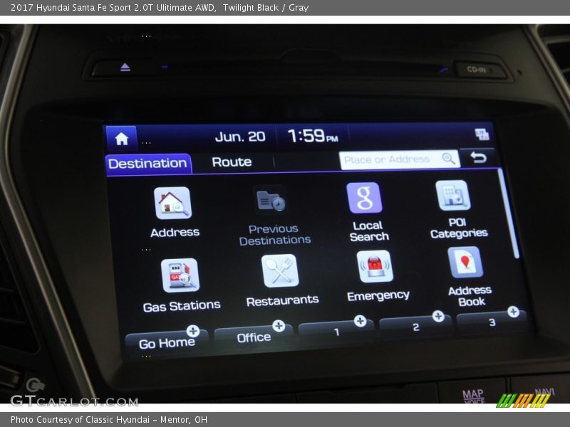 Twilight Black / Gray 2017 Hyundai Santa Fe Sport 2.0T Ulitimate AWD