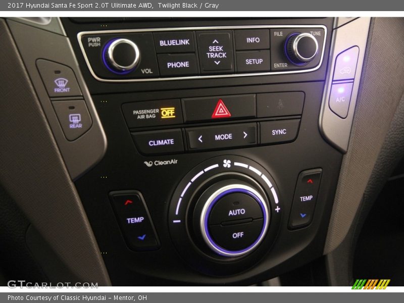Twilight Black / Gray 2017 Hyundai Santa Fe Sport 2.0T Ulitimate AWD
