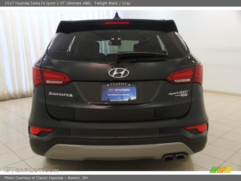 Twilight Black / Gray 2017 Hyundai Santa Fe Sport 2.0T Ulitimate AWD