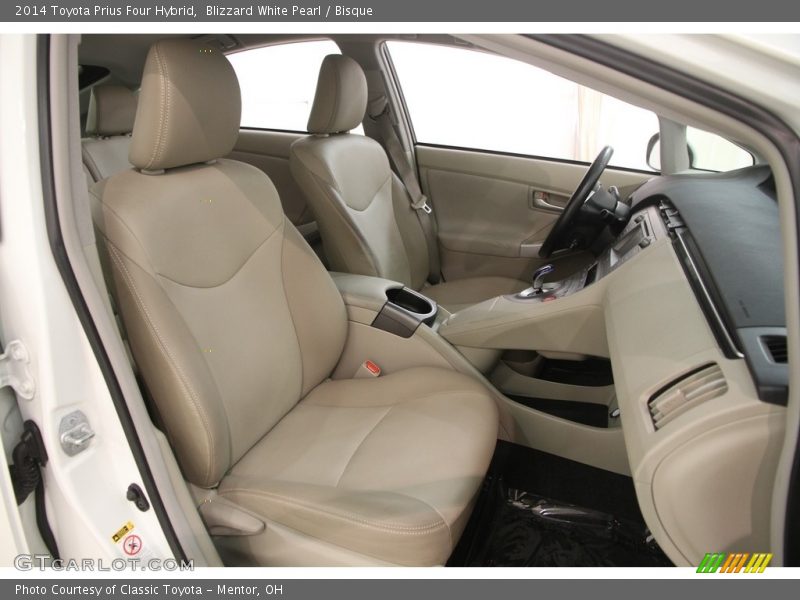 Blizzard White Pearl / Bisque 2014 Toyota Prius Four Hybrid