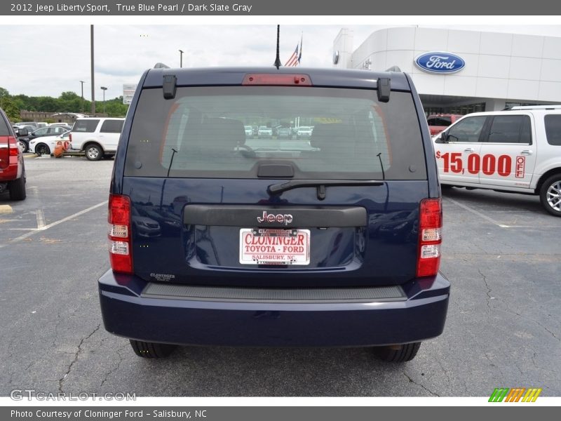 True Blue Pearl / Dark Slate Gray 2012 Jeep Liberty Sport