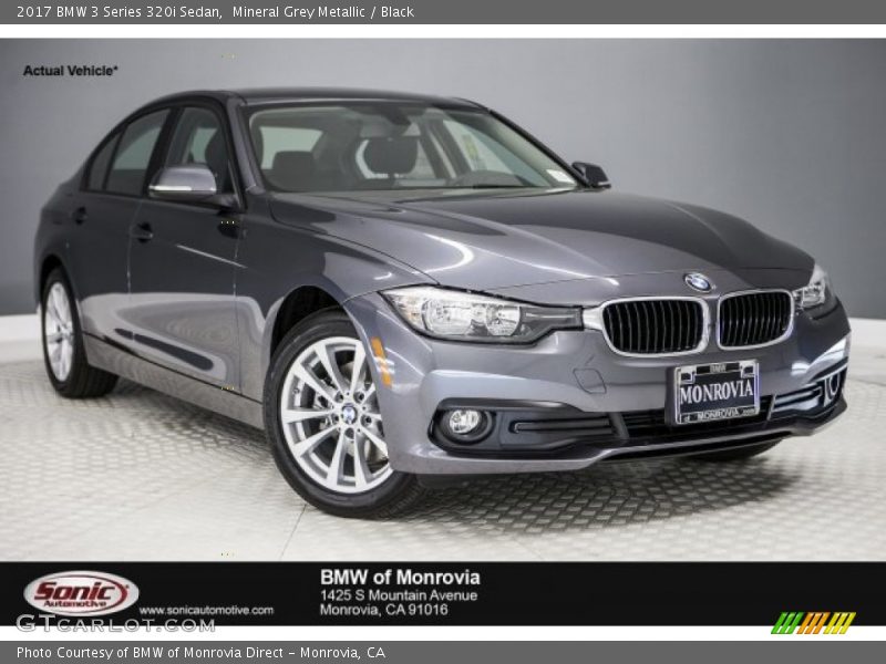 Mineral Grey Metallic / Black 2017 BMW 3 Series 320i Sedan