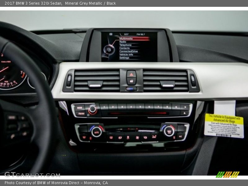 Mineral Grey Metallic / Black 2017 BMW 3 Series 320i Sedan
