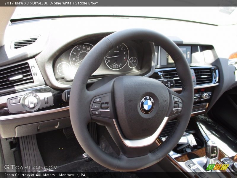 Alpine White / Saddle Brown 2017 BMW X3 xDrive28i