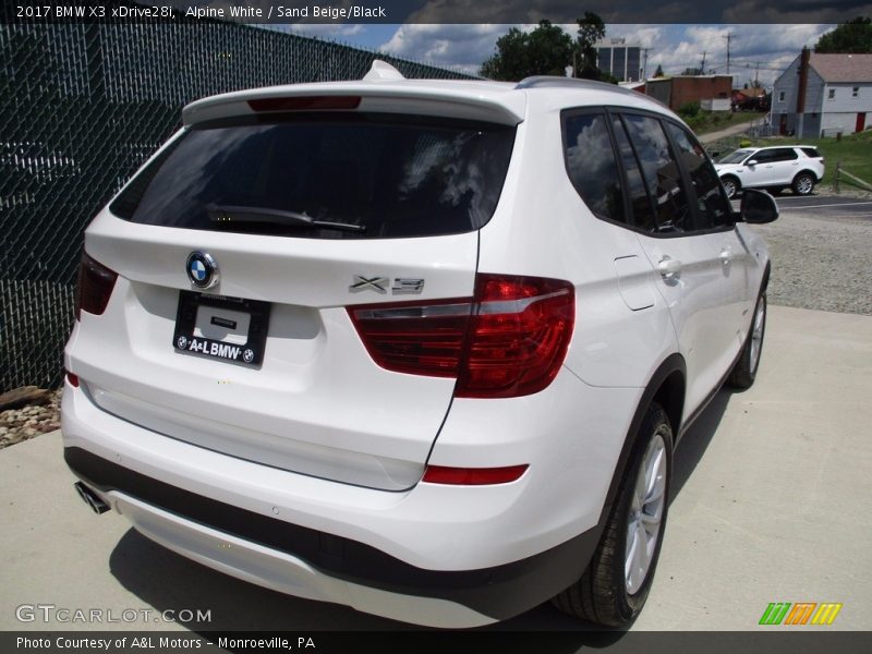 Alpine White / Sand Beige/Black 2017 BMW X3 xDrive28i