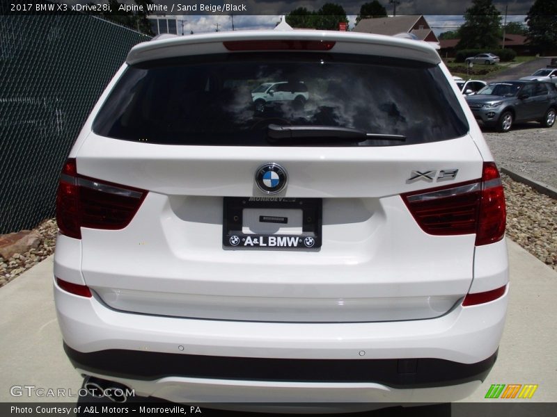 Alpine White / Sand Beige/Black 2017 BMW X3 xDrive28i