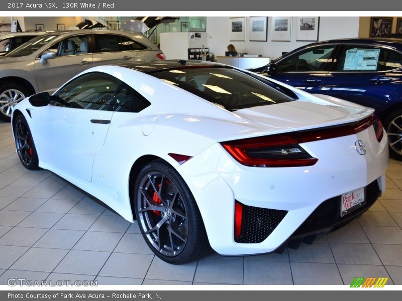 130R White / Red 2017 Acura NSX