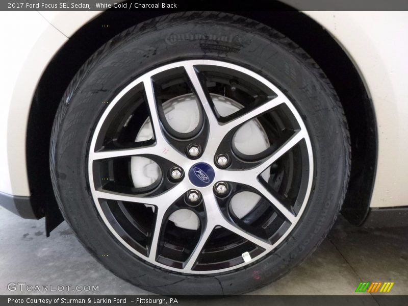 White Gold / Charcoal Black 2017 Ford Focus SEL Sedan