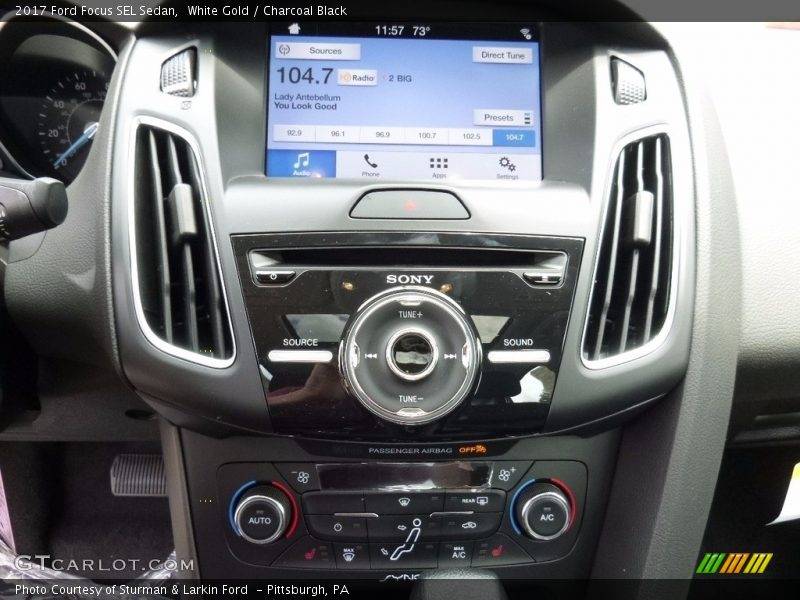 White Gold / Charcoal Black 2017 Ford Focus SEL Sedan