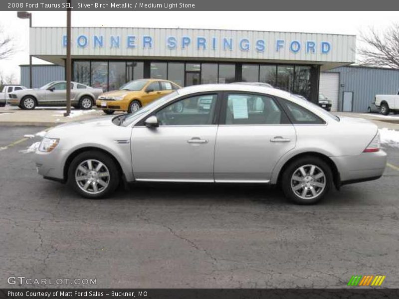 Silver Birch Metallic / Medium Light Stone 2008 Ford Taurus SEL