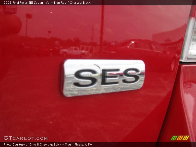 Vermillion Red / Charcoal Black 2008 Ford Focus SES Sedan
